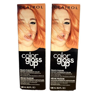 2 x Clairol Color Gloss Up Peach Please 4.3 Fl Oz New In Box Hair Color